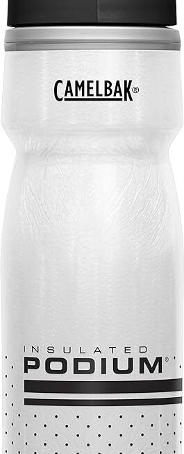 CamelBak Podium Chill Insulated Bike Water Bottle 21 oz, White/Black