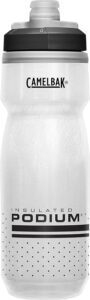 CamelBak Podium Chill Insulated Bike Water Bottle 21 oz, White/Black