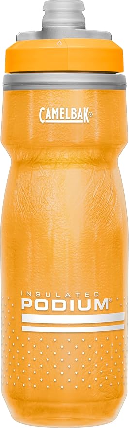 CamelBak Podium Chill Insulated Bike Water Bottle - Easy Squeeze Bottle - Fits Most Bike Cages - 21oz, Orange