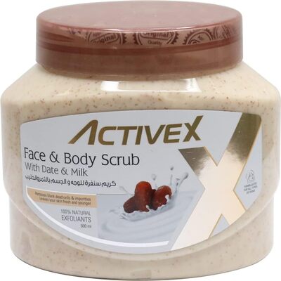 ActiveX Face & Body Scrub 500 ml - Date & Milk