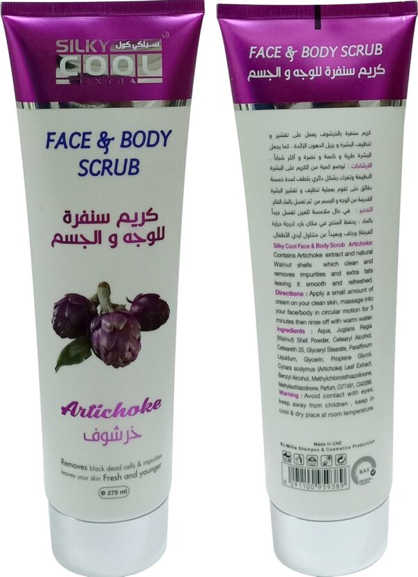 Silky Cool Face & Body Scrub 275 ml - Artichoke - Image 2