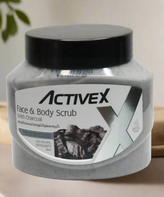 ActiveX Face & Body Scrub 500 ml - Charcoal