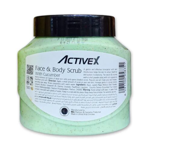 ActiveX Face & Body Scrub 500 ml - Cucumber - Image 2
