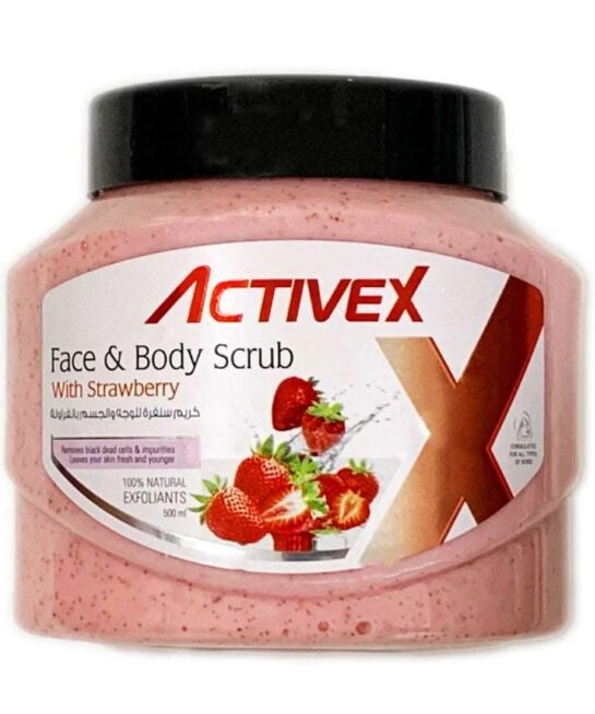 Active X Face & Body Scrub 500 ML - Strawberry