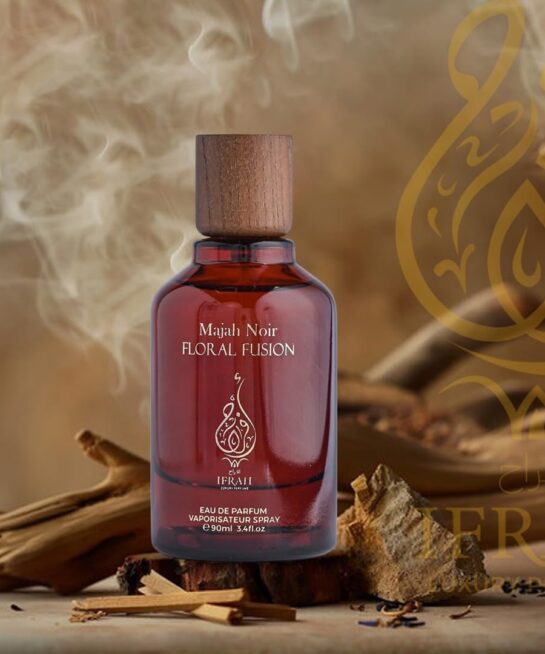 IFRAH Majah Noir Floral Fusion Eau de Parfum Spray, 90ml, Wooden Cap for Both Men and Women