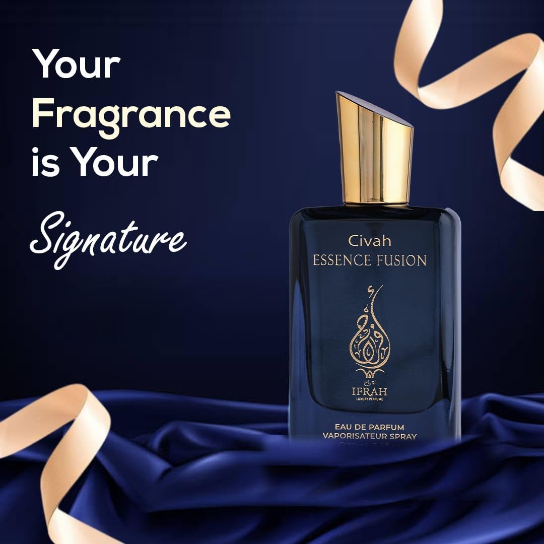 IFRAH Civah Essence Fusion Luxury Perfume, 70ml, Spicy Aromatic Amber Oud with Citrus Notes for Men - Image 3