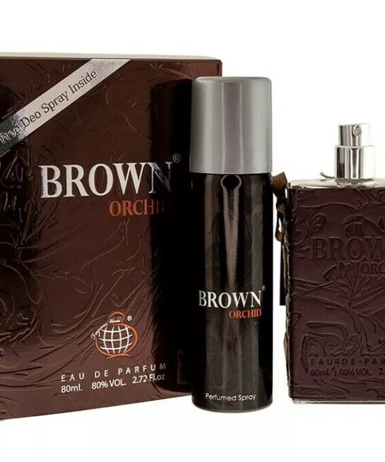 Fragrance World Brown Orchid EDP 80 Ml Unisex with Free Deo