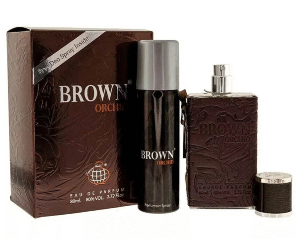 Fragrance World Brown Orchid EDP 80 Ml Unisex with Free Deo - Image 3